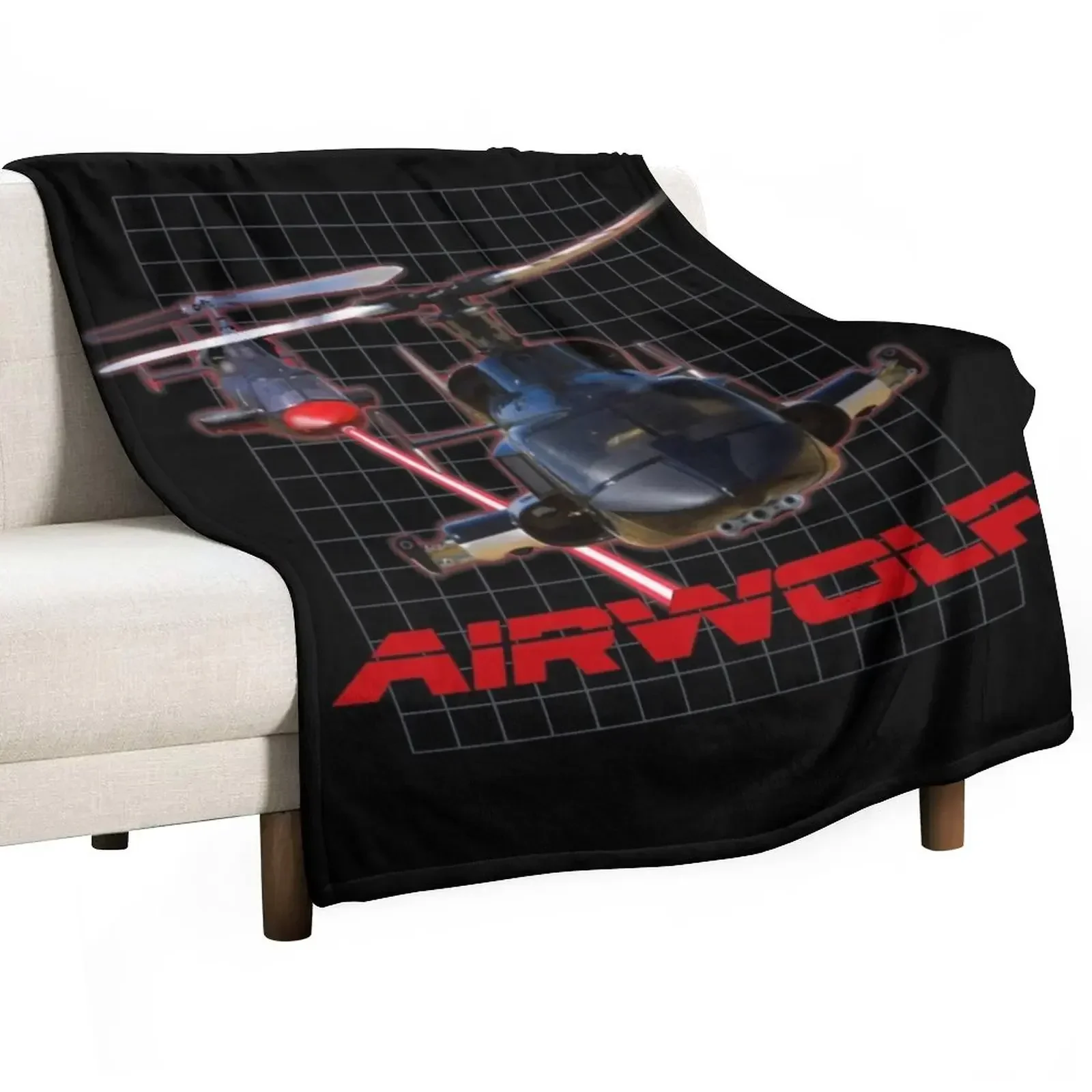 

Airwolf Throw Blanket Polar Retros Plaid fluffy Blankets