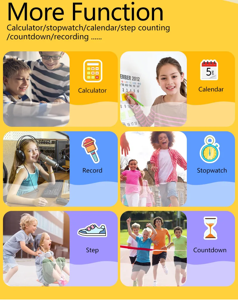 Kinderen Smart Watch Step Meter Interessant Foto 'S Video-Opname Spelen Games Luisteren Naar Muziek Kids Entertainment Horloge