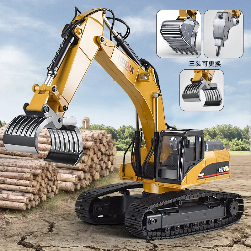 Crossborder 580 Huina 23-channel Super-large All-alloy Engineering Vehicle Toy Simulation Demolition Machine Grab Wood Excavator 2