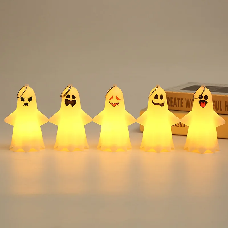 

Halloween Nightlight Ghost Table Decoration Light Jewelry Electronic Candle Ghost Party Prop Pendant Cute Light Lamp
