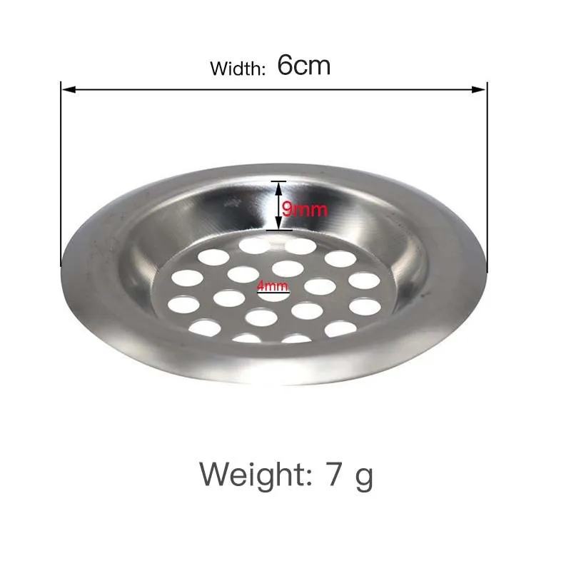 Steel Plug Filter Bath/Bathroom Sink Shower Drain Filter Cover Hair Catcher Sewage Filtration Floor Drain Kitchen Sink Strainer 5