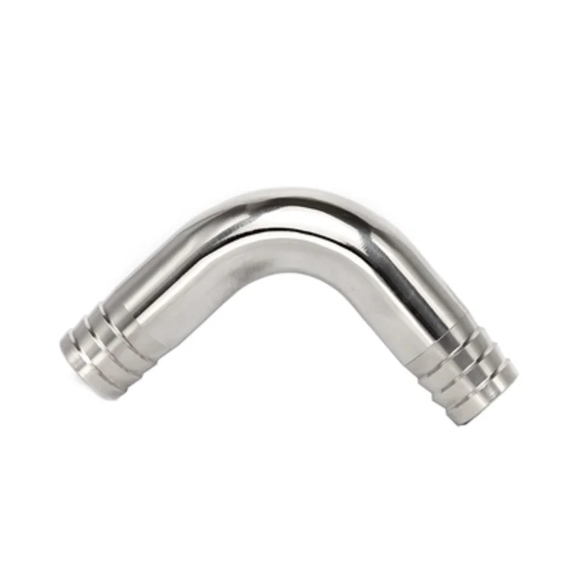 

Fit Tube I.D 12.7/16/19/25/32/38/45/51/57/63/76/89mm Hose Barbed 304 Stainless Steel Sanitary 90 Degree Elbow Pipe Fitting