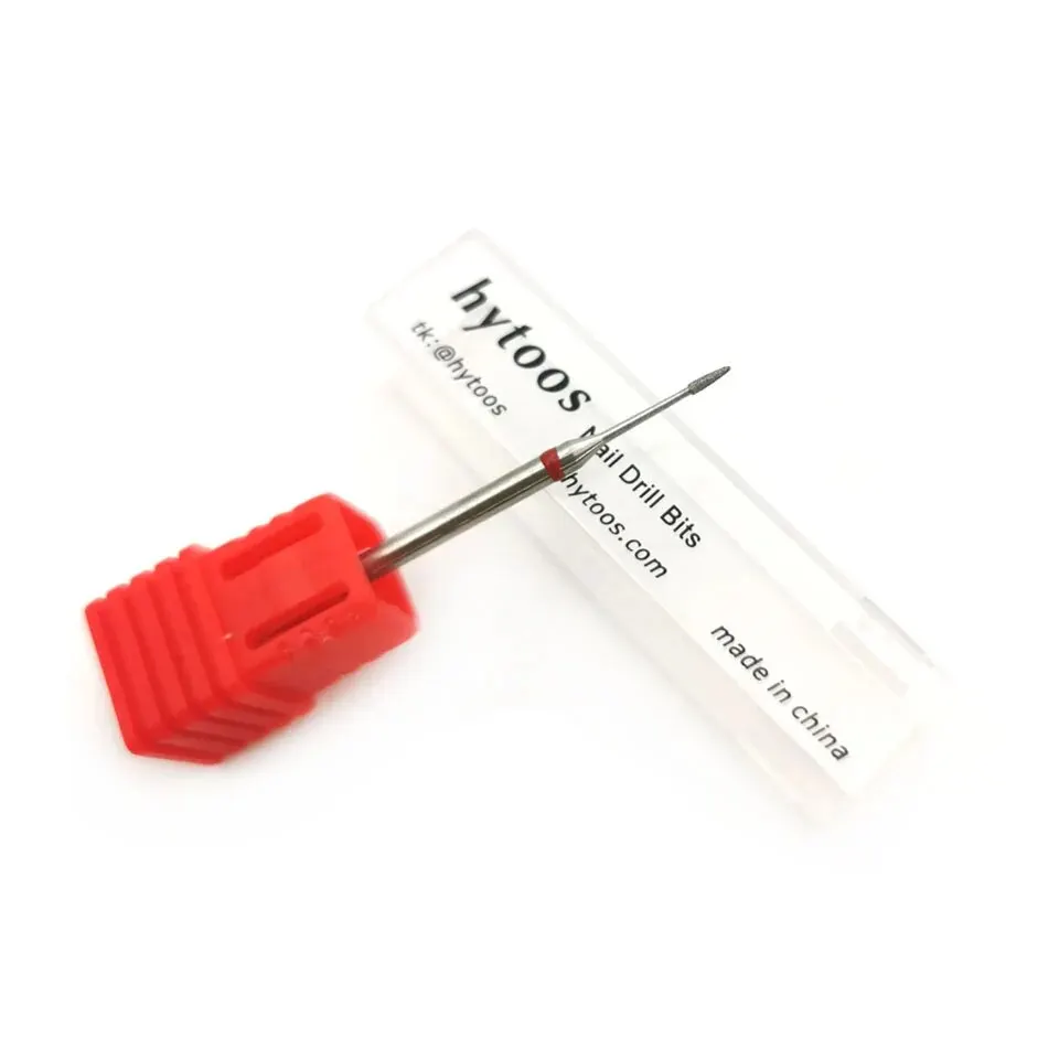 HYTOOS 소형 콘 그라인딩 헤드 파인 다이아몬드 큐티클 네일 드릴 비트 3/32 로터리 네일 버 전기 드릴 액세서리