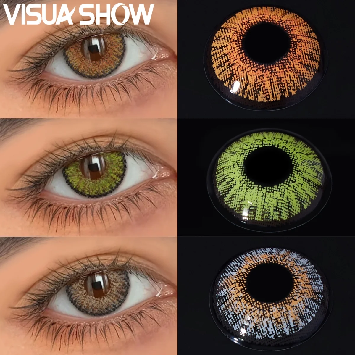 VISUASHOW Natural Look Color Contacts - Fashion Makeup Accessories