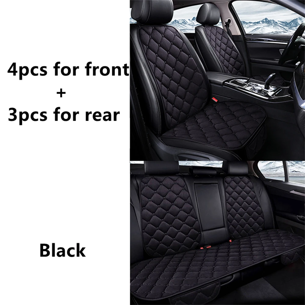 

WZJ Universal Car Front Rear Seat Covers Protector Cushion Mat For Toyota Camry Zelas Tundra Venza C-HR Vios Prius RAV4 Prado Cr