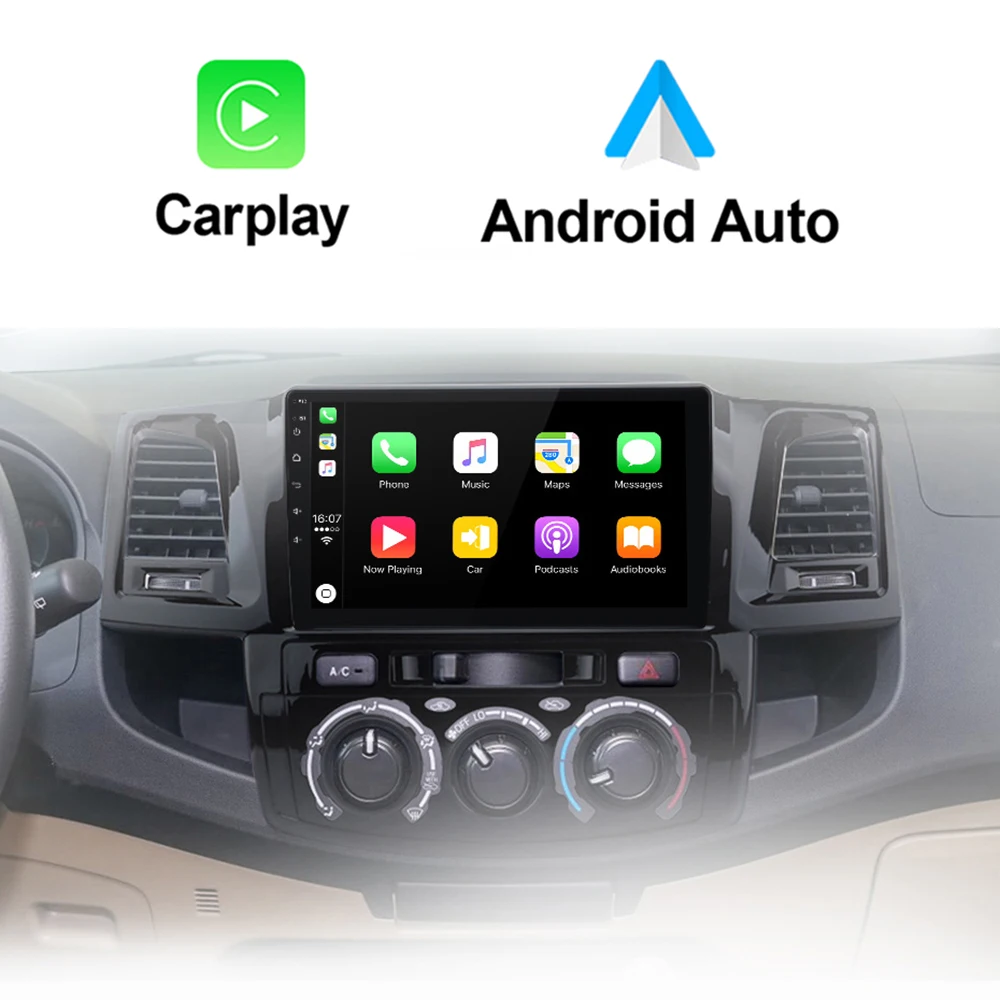 2Din Android10 Car Radio For Toyota Fortuner Hilux MT 2007 2008 2012 2014 2015 Multimedia Video Player GPS Navigation DSP