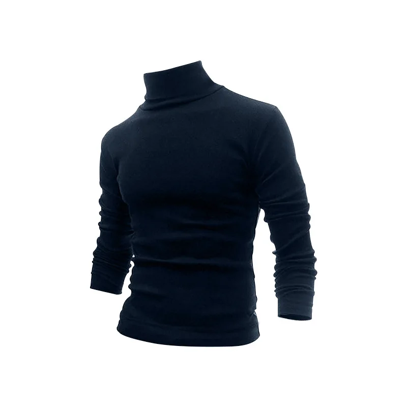 New Solid Color Turtleneck Cashmere Weater Slim Fit Pullover Base Knitwear Sweater Men's Keep Warm Inner Match Men's Clothing 6
