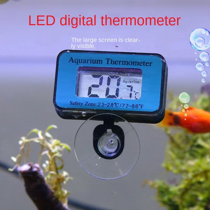 Digital LCD Aquarium Thermometer Suction Cup Thermometer Submersible