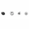 8050# Metal Stainless Steel  Snap Fastener Buttons Rivet Clasp Jacket Clothing Jeans Collar Belt Buckle 50 Sets Silver 4