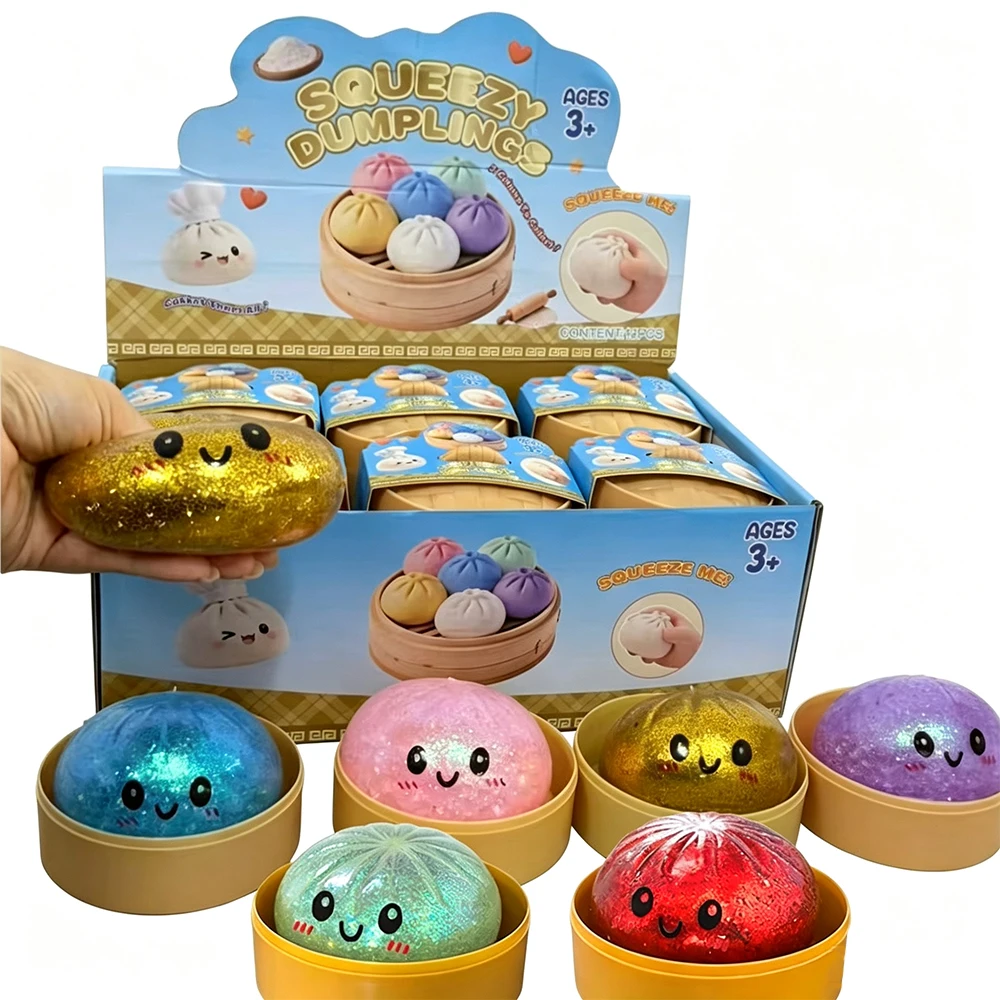 Colorful Dumpling Squishies Slow Rising Stress Relief Toy