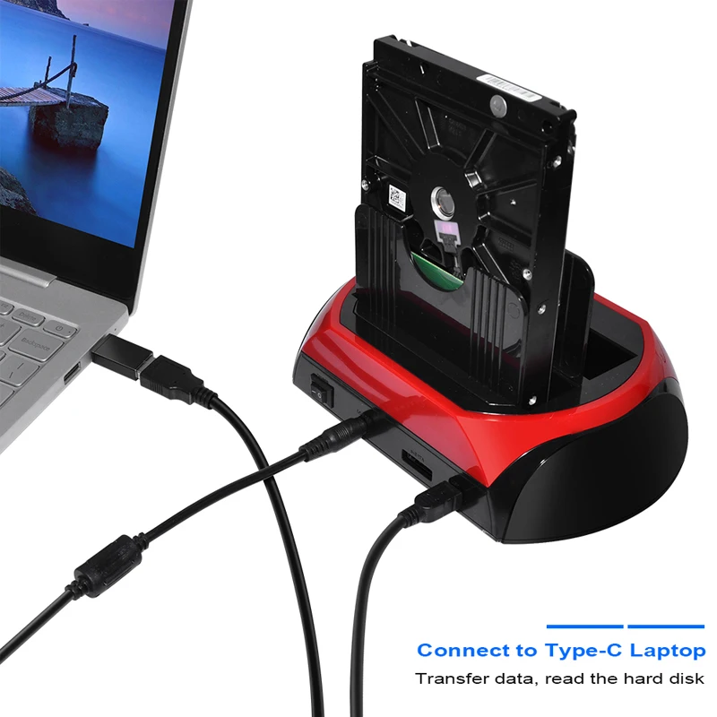 For 2.5 3.5 inch IDE SATA HDD SSD Docking Station With Card Reader USB to SATA IDE Dual External Hard Disk Drive Box hd externo hdd enclosure external hard drive housing