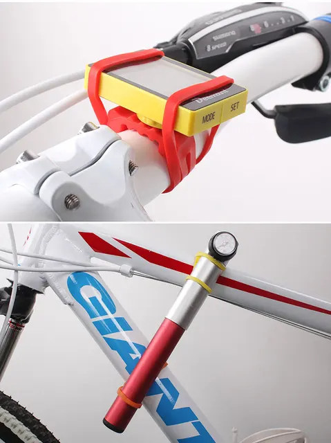 4pcs /packs High Strength Silicone Phone Cycling Torch Flashlight Holder Bike Bicycle Light Straps Flexible Light Holder Mount