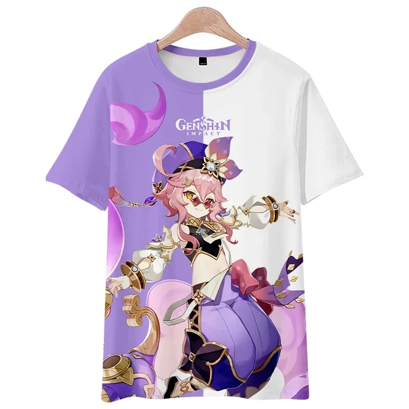 Anime Genshin Impact Dori 3D Print T Shirt Women Men Summer Short Sleeve Funny Tshirt Graphics Tees Streetwear Cosplay Costume