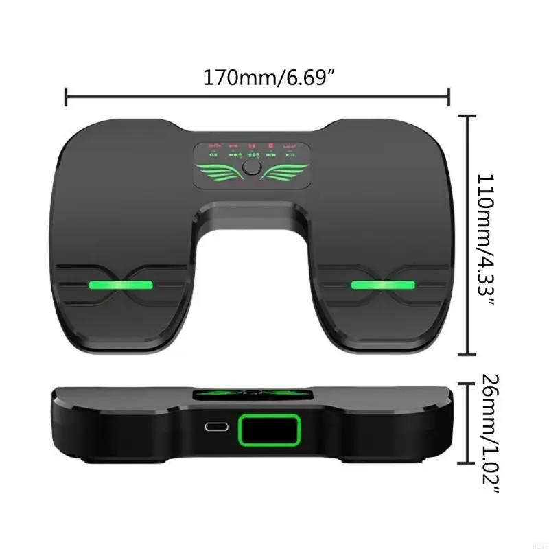 92ME Wireless Page Turners Pedal Mini Rechargeable Foot Pedal Portable Quiet Music Page Turners for Playing Instruments