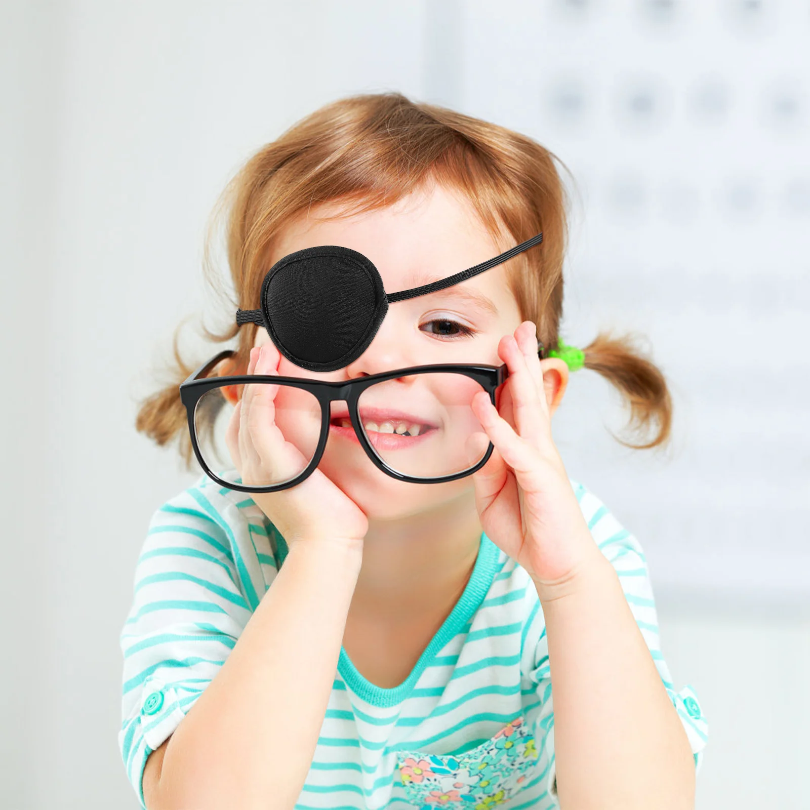 One Eye Patch Pirate Slap Flap Medical Adult Blindfold Cosplay Aldult Child Patches Stickers Kids 4