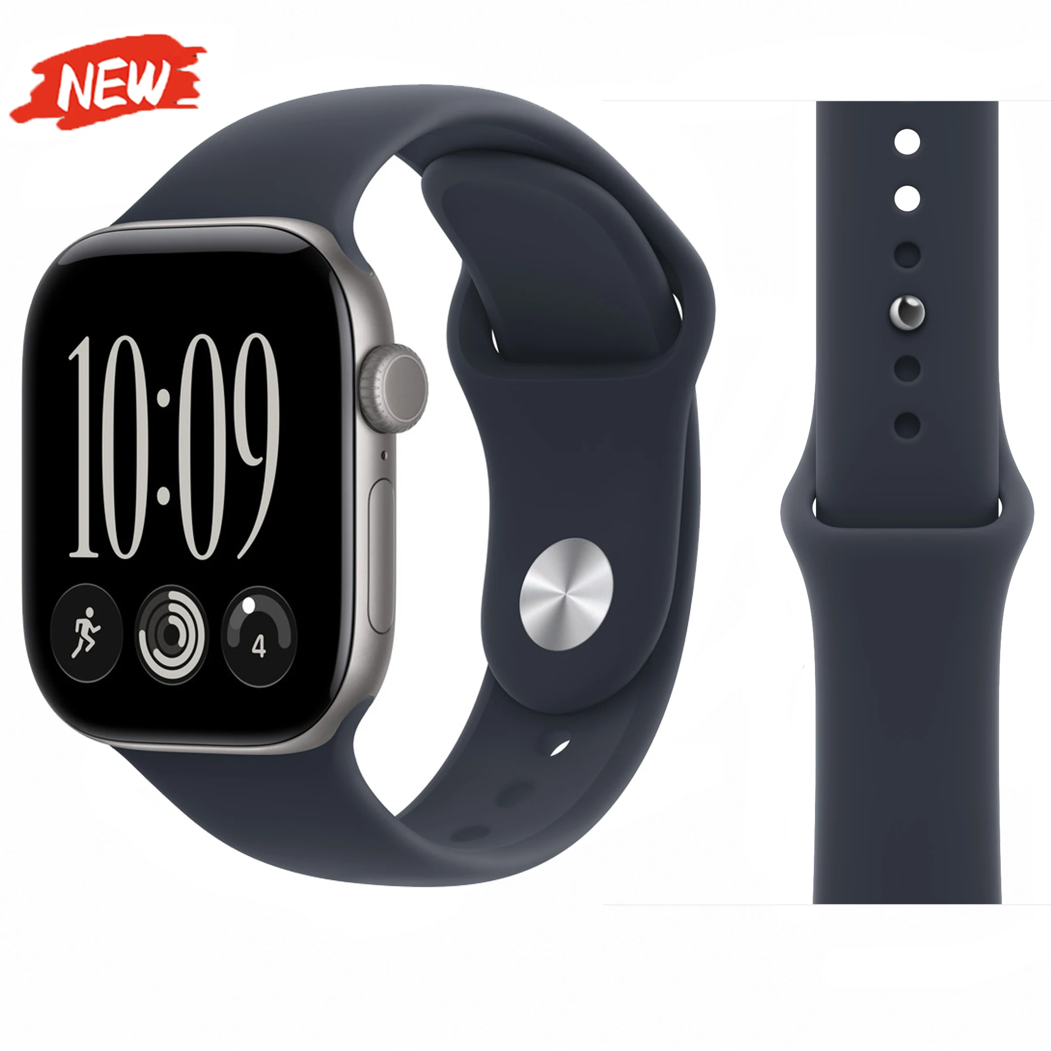 Silicone Sport Band for Smartwatch, Breathable Wristband Strap