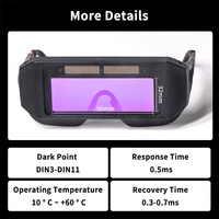 Casque de soudage à énergie solaire, lunettes de soudage à obscurcissement automatique, lunettes de soudeur LCD pour lunettes de soudage Plasma TIG MIG MMA 6