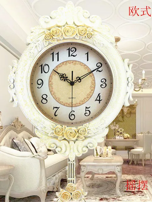 Vintage Silent Swing Large Wall Clock Color:Style 8 62X38CM;Sheet Size:Other