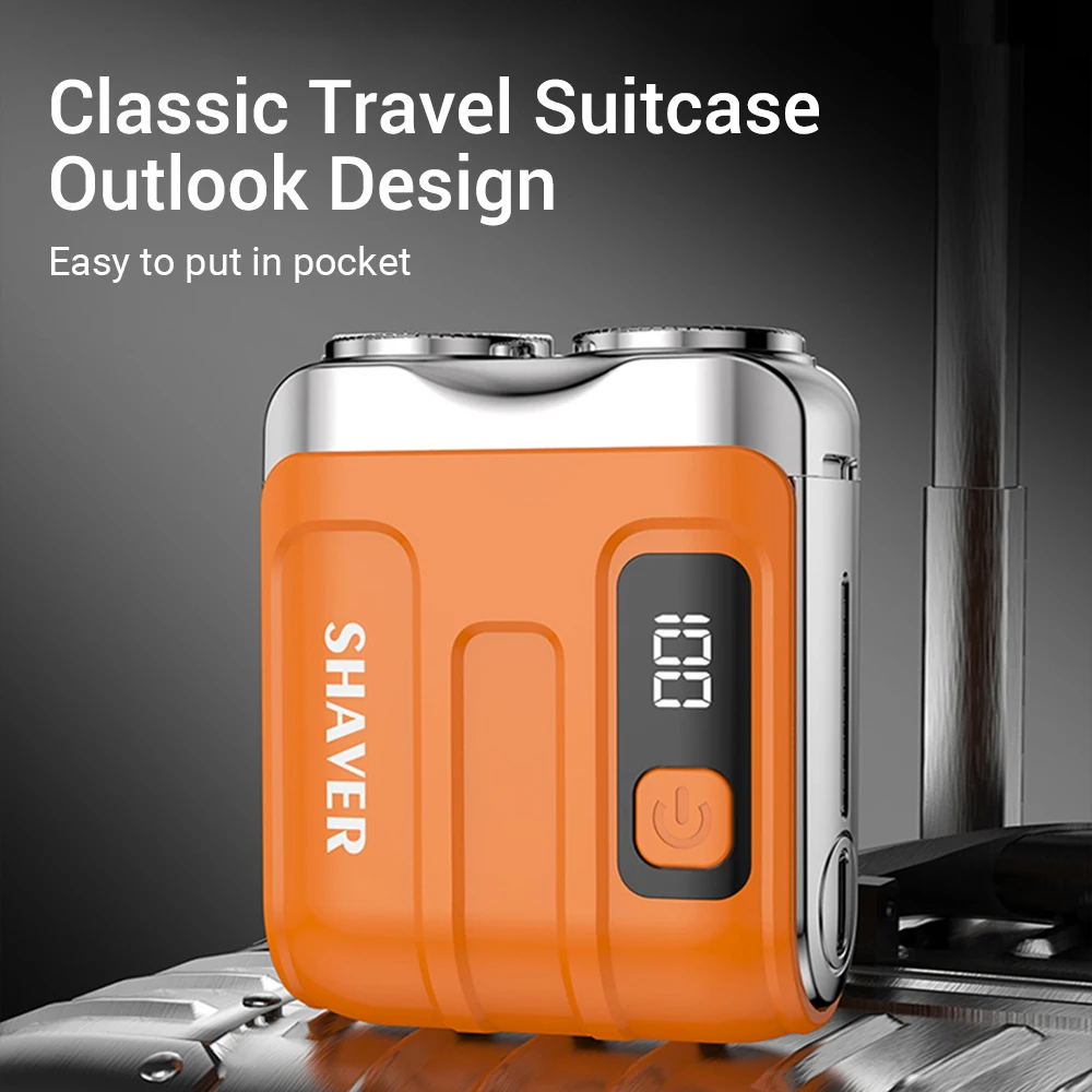 Rechargeable Electric Shaver with Digital Display for Men