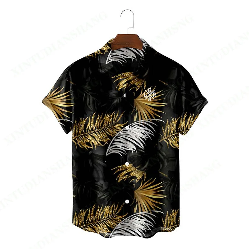 

Loose Rider Men's Party Shirt Short Sleeve Summer Thin Material Hawaiian Shirt Men's Shirt Men's Top
