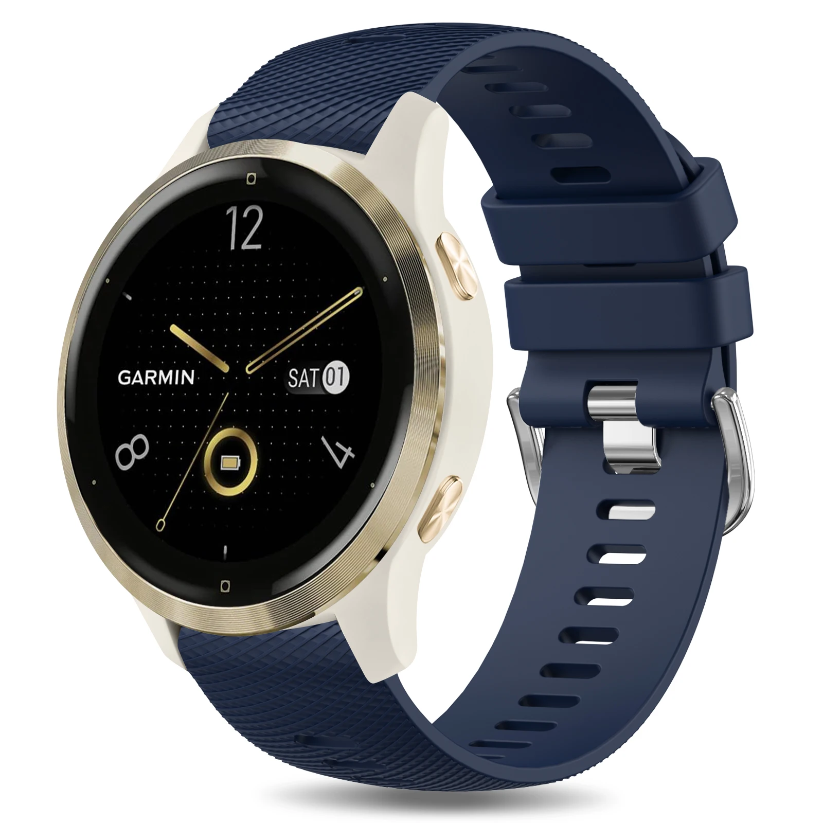 Elegant 18mm Silicone Watch Strap