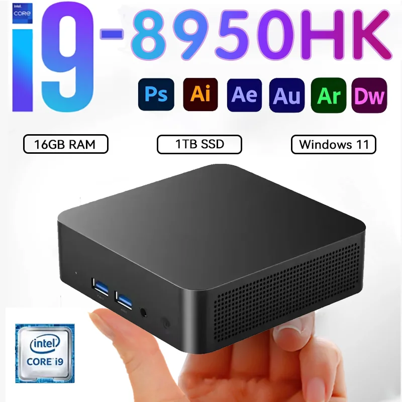 2025年 インテル Core i9 8950HK 搭載 ポータブル i9 ミニPC