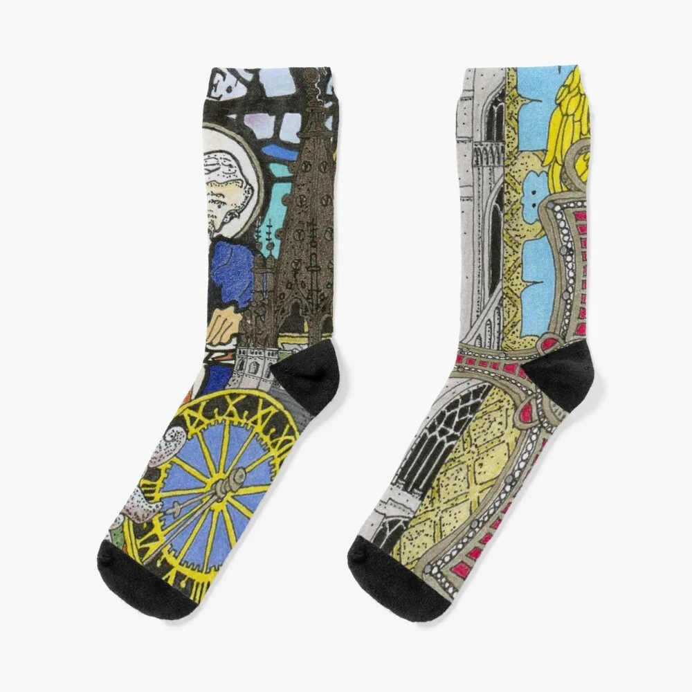 wuppertal suspension railway socks men s soccer sock DURHAM CATHEDRAL Socks Men'S Soccer Sock Men Gift Winter Socks Men