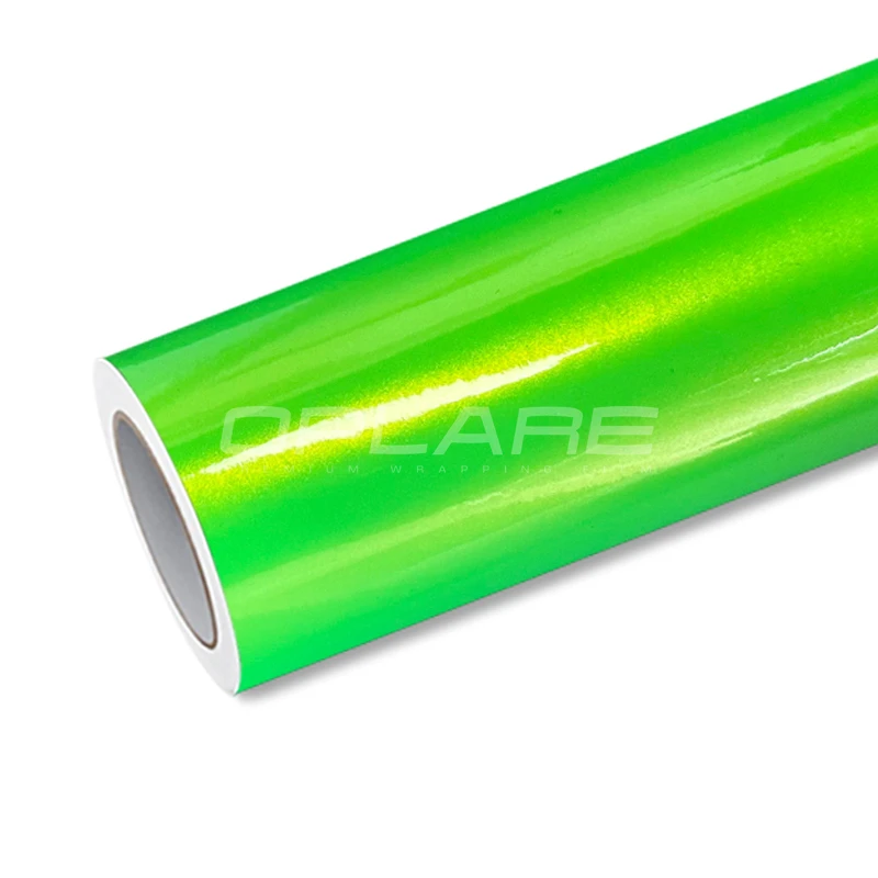 Highest quality Car Wrapping kelly green vinyl wrap glossy coral vinyl
