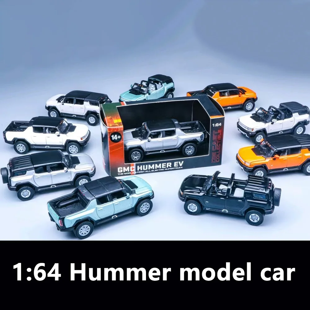 CMJ RC Cars Set di costruzione Hummer EV in scala 1:30 - Modellino di camion elettrico con licenza ufficiale, 431 pezzi, giocattolo da costruzione da collezione per bambini e adulti (Arancione