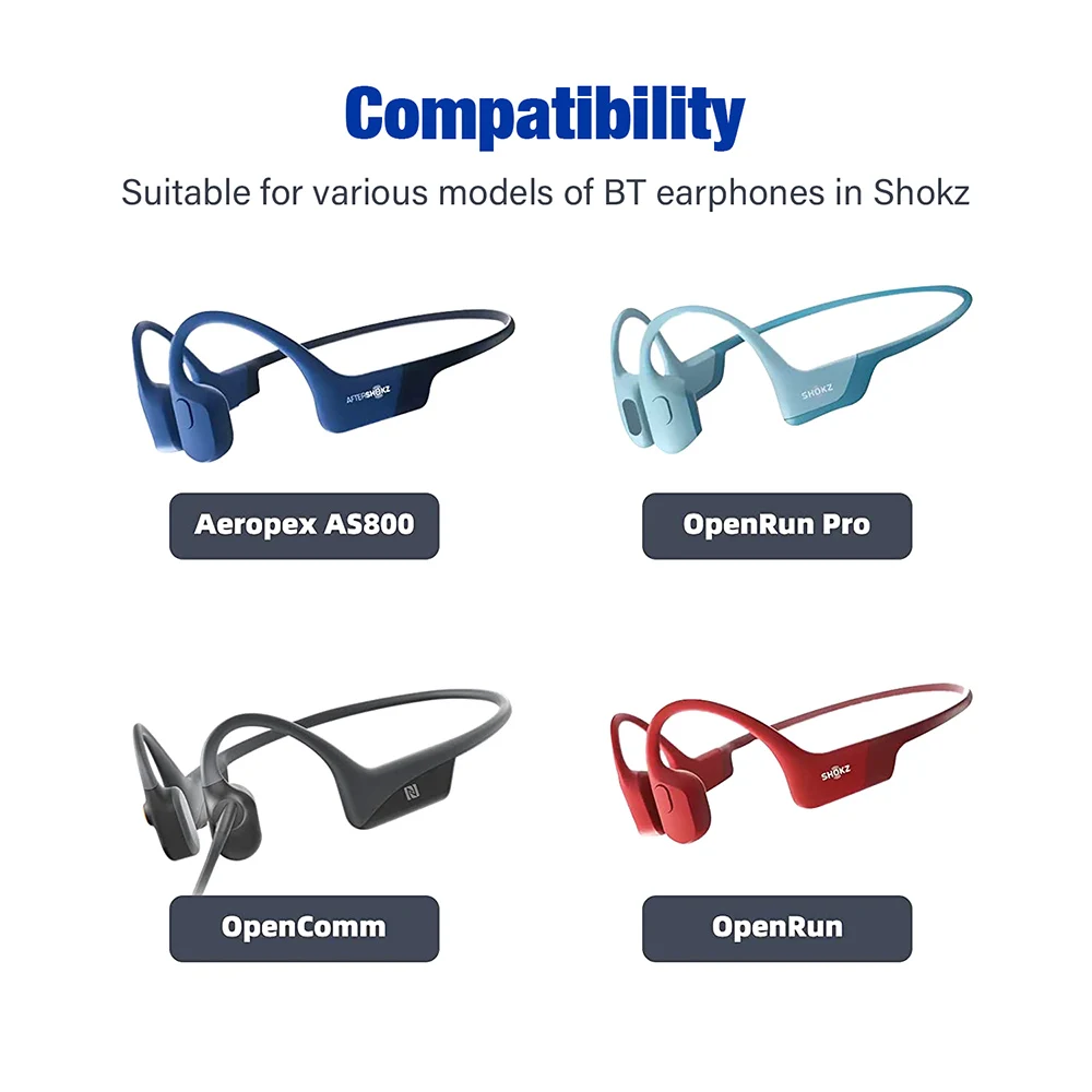 Fast charge Magnetic pin Cable Shokz Headphones Aeropex AS800 OpenRun S803 S810 Pro mini S811 OpenComm ASC100SG C10 Charger