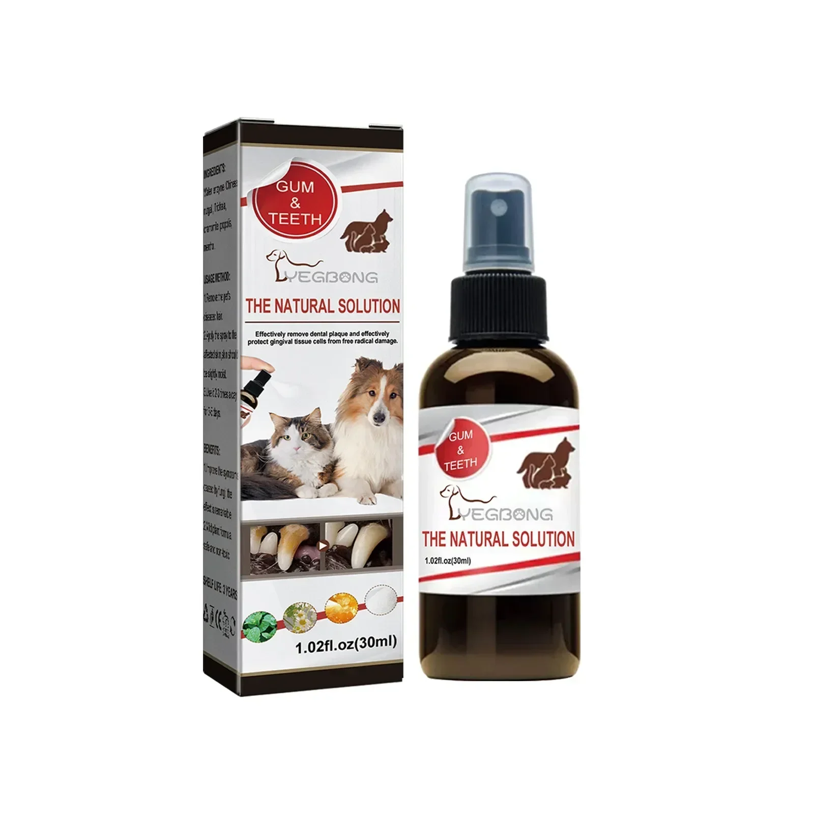 Pet Teeth Cleaning Spray 30ml Dogs Remove Bad Breath Freshener Cats Oral Cleaning Dental Care Deodorization