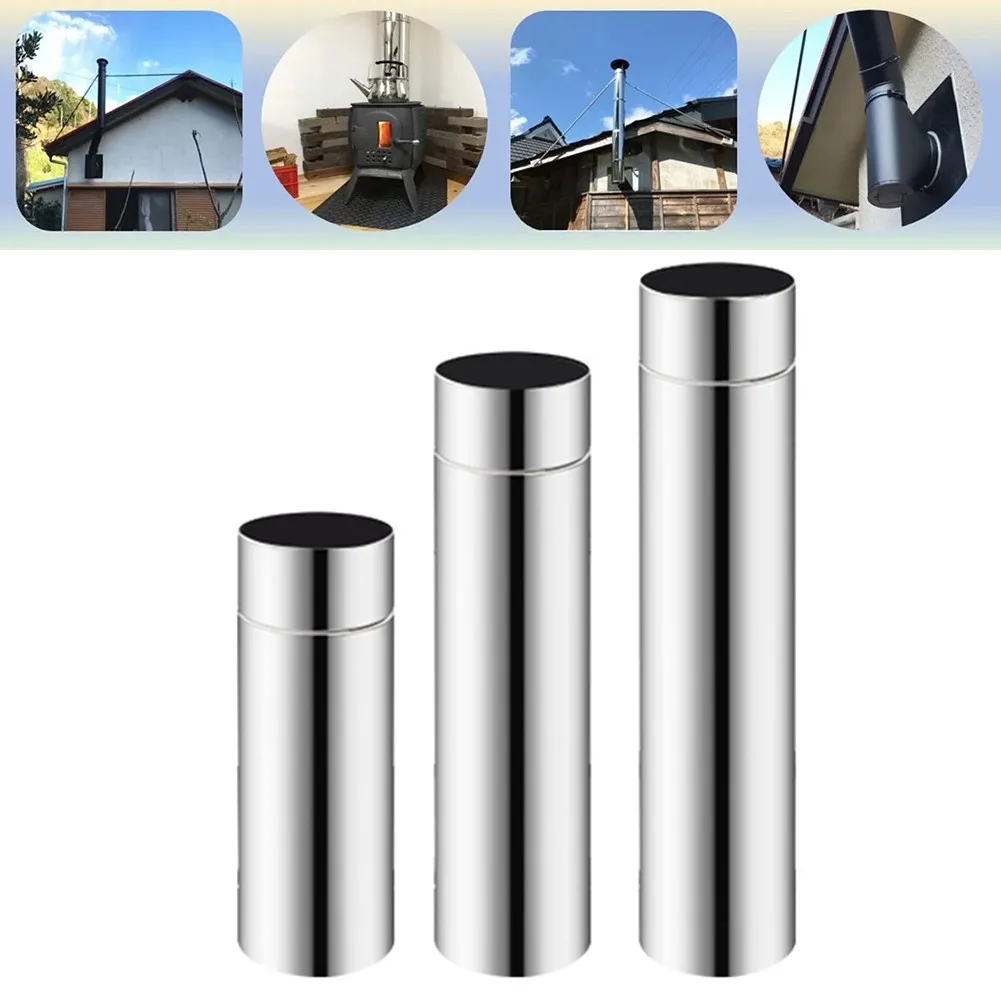 

20/30/40cm Stainless Steel Pipe Gas Water Heater Exhaust Pipe Home Stove Fireplace Chimney Pipe For Flue Heating Equipment