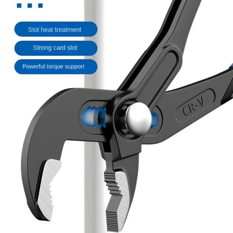 Universal 7/10/12 in Water Pump Pliers Adjustable Quick-release Plumbing Pliers Comfort Grip Large Opening Pipe Pliers Plumbing