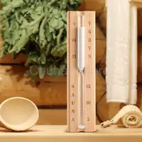 ChuHan Rotation Sauna Timer 15 Minutes Sauna Hourglas Sandglass Wooden White Sand Hourglass for Sauna Room Accessories 1