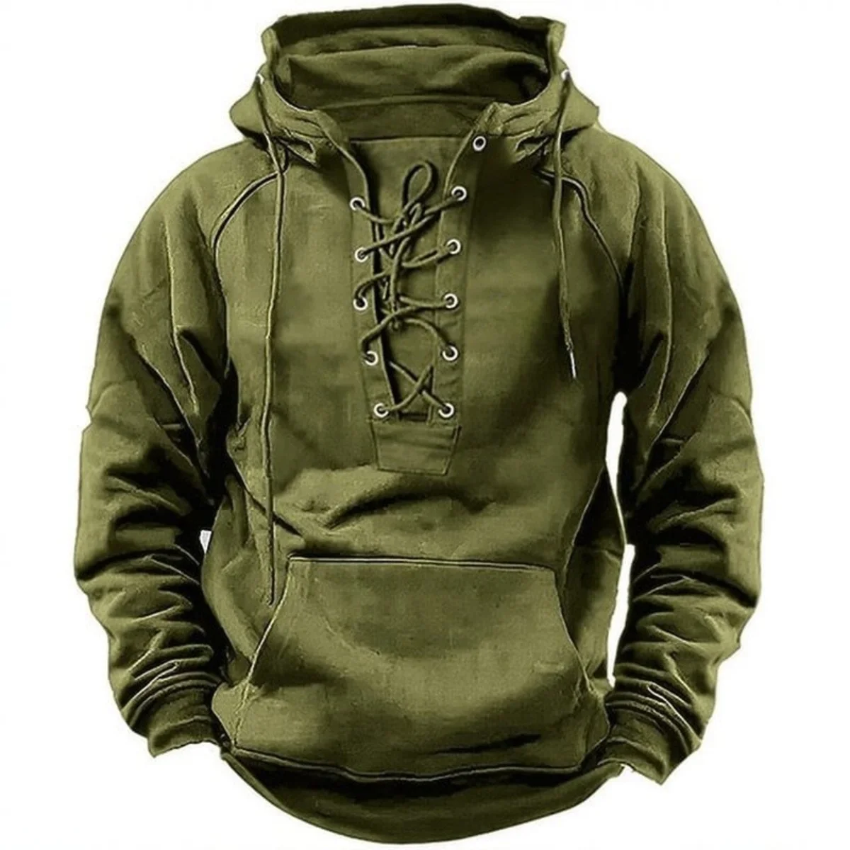 Men's Casual Sweatshirt Sportswear Multi-Pocket Retro Hooded Jacket Jz new fashion