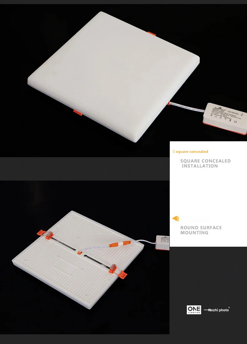 Description Picture 6 of itemLED Round Square Panel Light Recessed Downlight 10W 18W 24W 36W AC 85-265V Living Room Bedroom Bathroom Corridor Light Ceiling