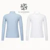 ST ANDREWS 2024 Autumn New Women's Golf Clothing Slim-fit Breathable Casual Versatile Long-sleeved Polo Shirt 6