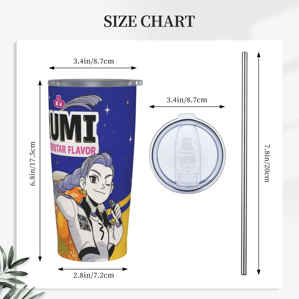 Kpop Demon Hunters Ramen Rumi Tumbler 20oz Stainless Steel Vacuum Insulated Tumblers Mug With Straw