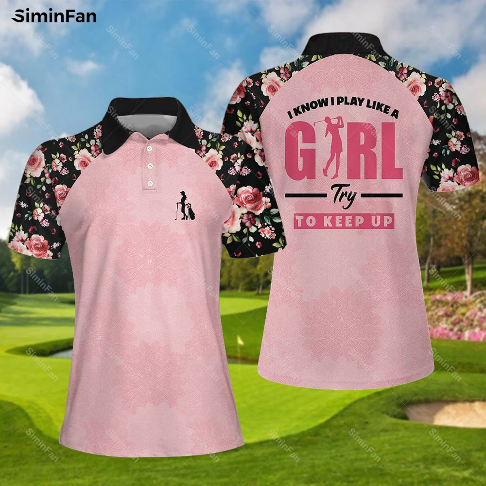 Play Golf Elegant Ladies 3d All Over Printed Pink Polo Shirts Women Tennis  Tshirt Female Casual Top Summer Tee Unisex Streetwear Polo Shirts  AliExpress