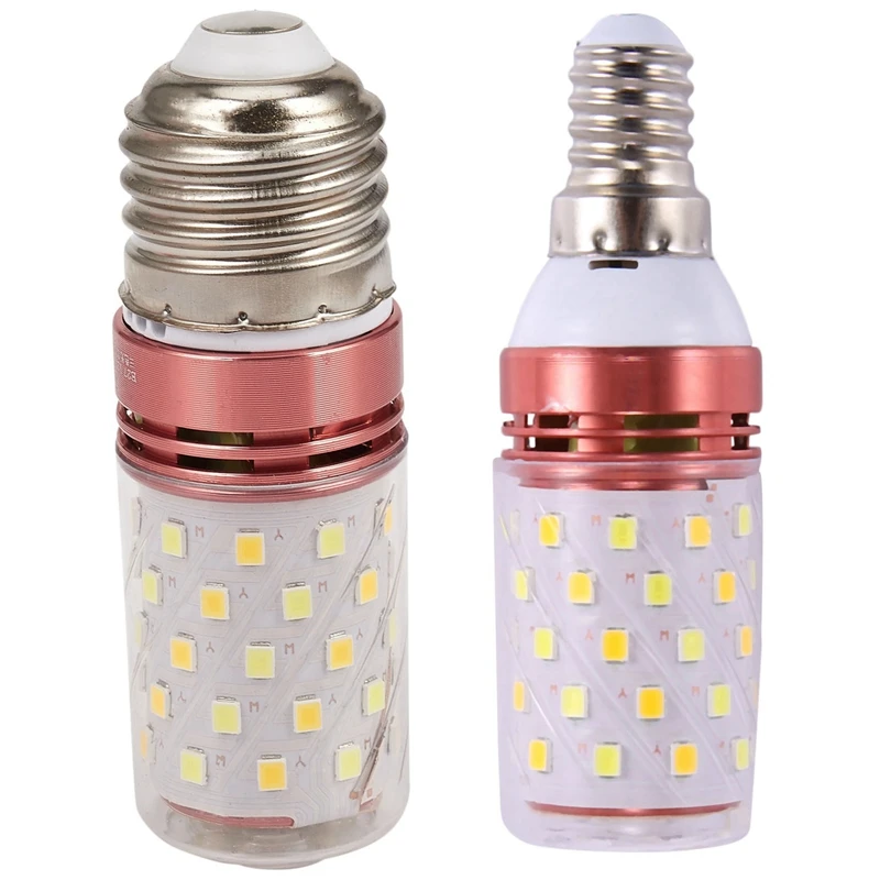 

2X 3 Color Temperatures Integrated SMD LED Corn Lamp E14/E27 AC85V - 265V Warm White High Light Energy Conservation