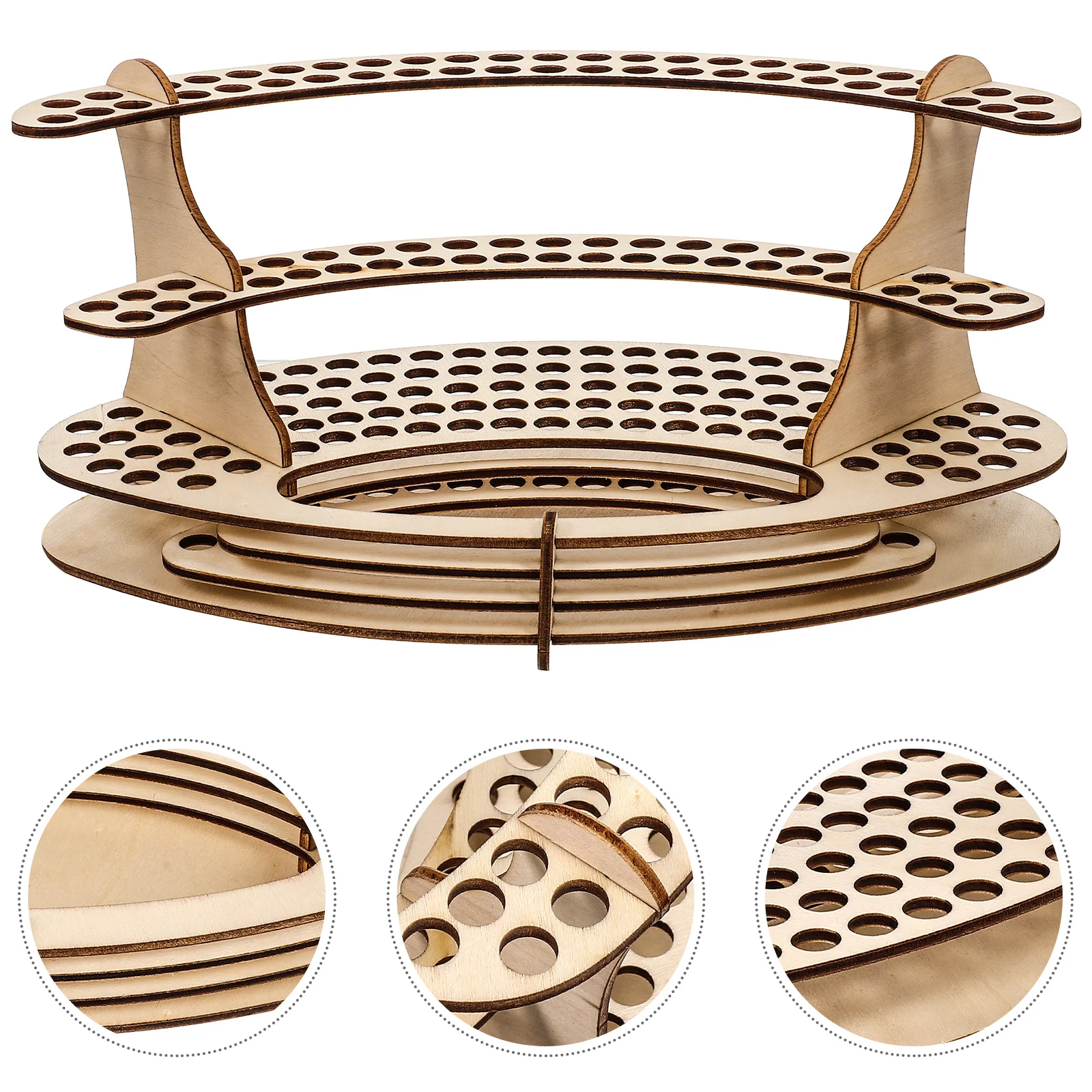 

DIY Wooden Pen Holder Desk Stationery Organizer Makeup Brushes Slots Rack For Office Organizers Organization School