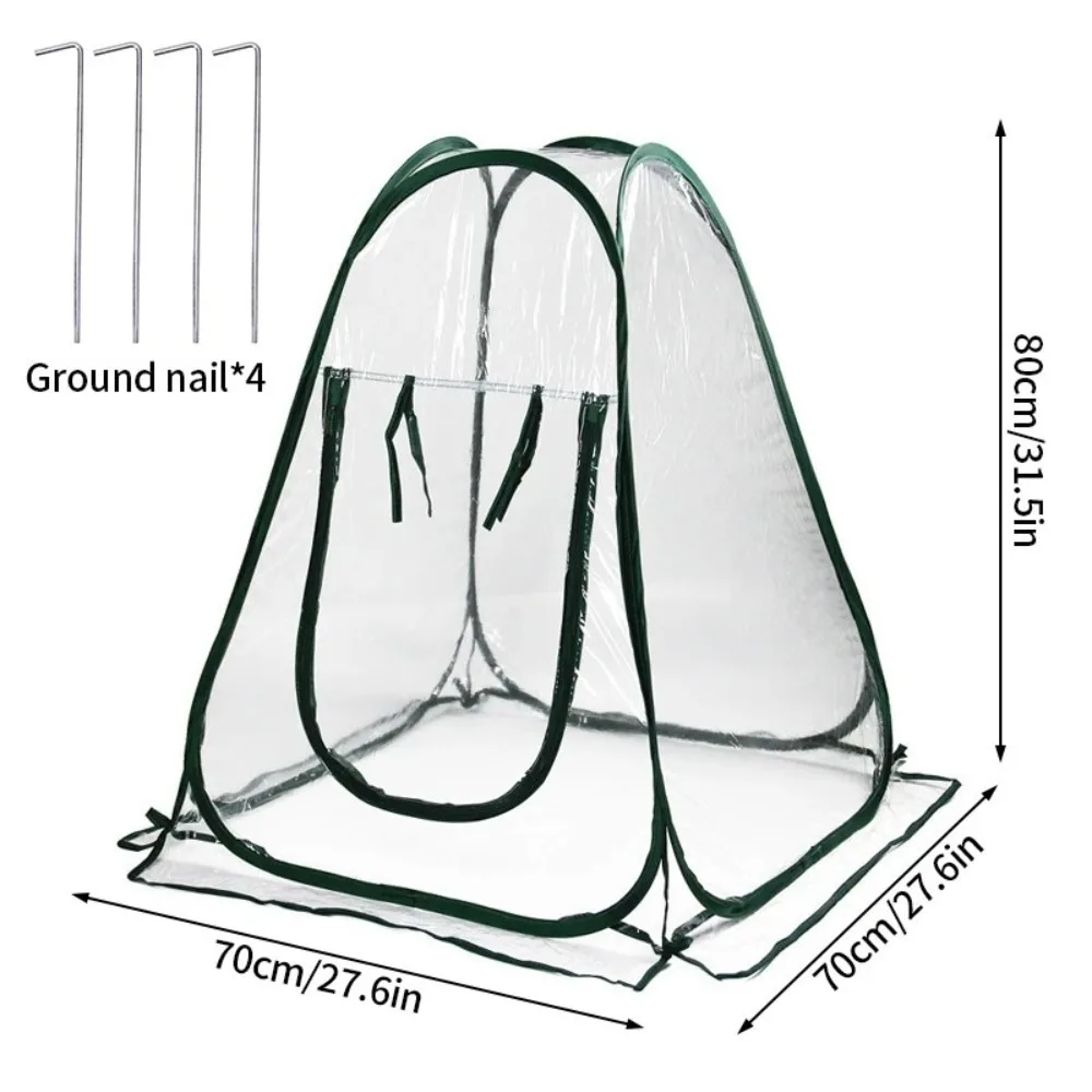 Plants Greenhouse Tent Transparent Folding Horticultural Greenhouse Warm Room Mini Sunroom Garden Nursery Plant Protective Cover