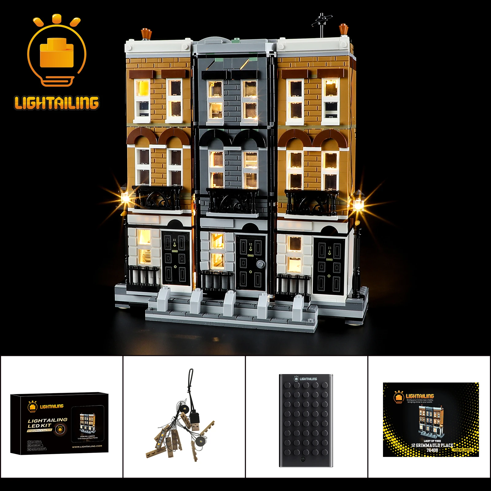 Lightailing Light Kit 12 Grimmauld Place 76408, Building Blocks Set