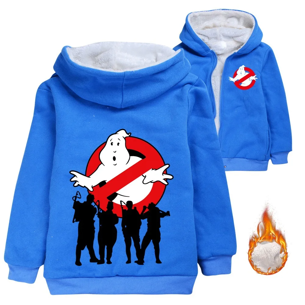 thumbnail image 1 of Suéter con capucha de invierno de los Cazafantasmas, chaqueta cálida con cremallera para niños, niños y niñas, 1 of 5