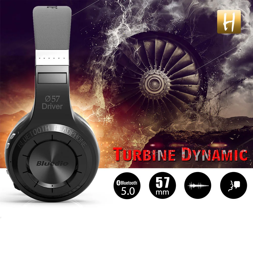 Bluedio HT Wireless Headphones Bluetooth 5.0 HIFI Sound Wired Headset 57mm Loudspeaker Built-in Microphone 650mAh Battery 2