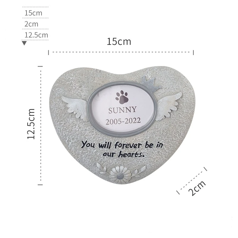 Pet Dog Tombstone Creative Resin Simulation Memorial Stone Cat Tombstone Animal Sacrifice Monument Handicraft Ornaments