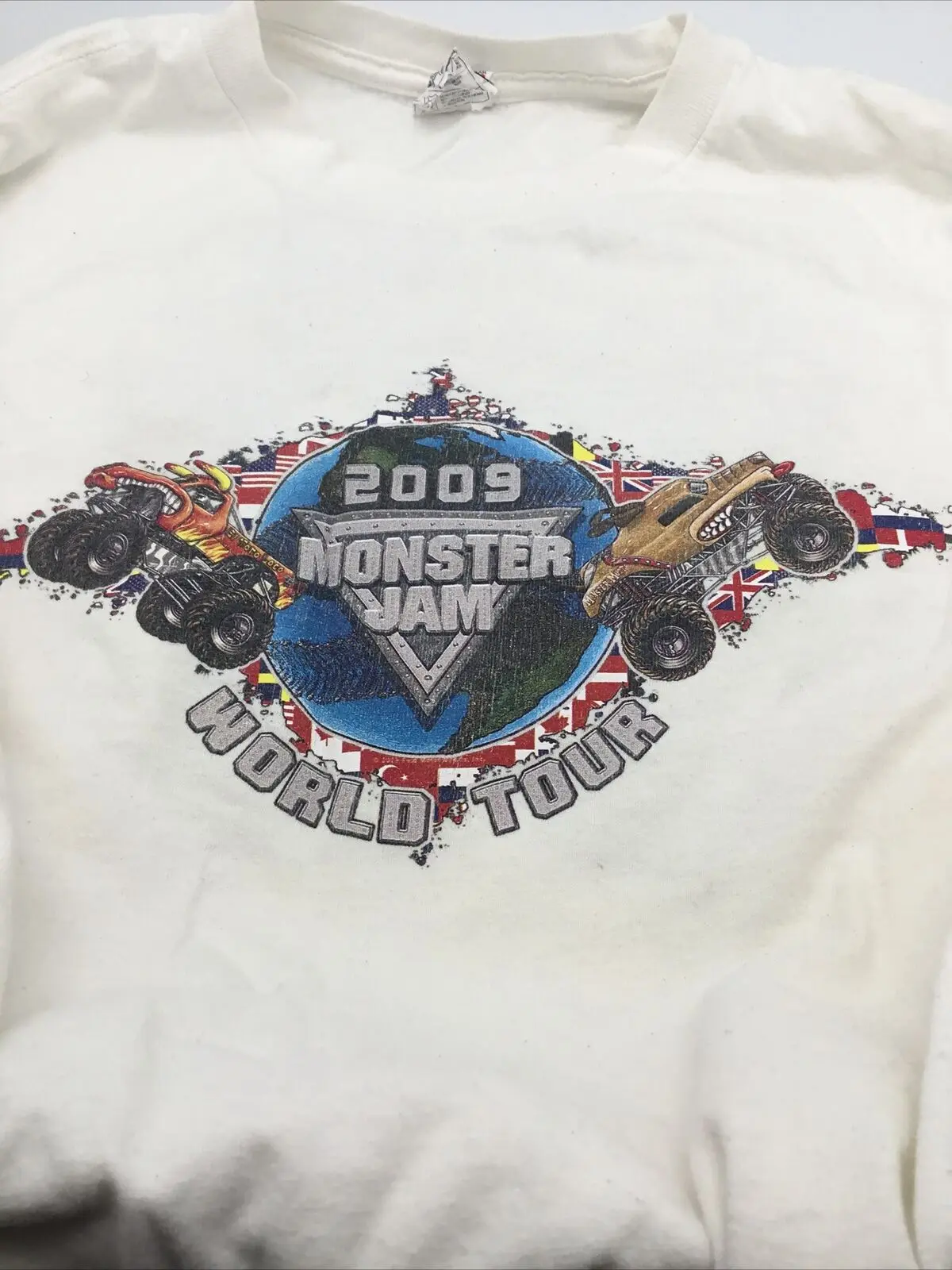 2009 Grave Digger Monster Jam World Tour Monster Truck T-Shirt Taglia S