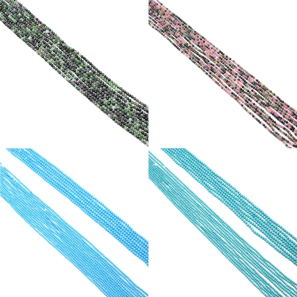 

Natural Stone Gemstone Beads Mini Round Shape Isolation Spacing Loose Beads Jewelry Making DIY Necklaces Bracelet Accessories