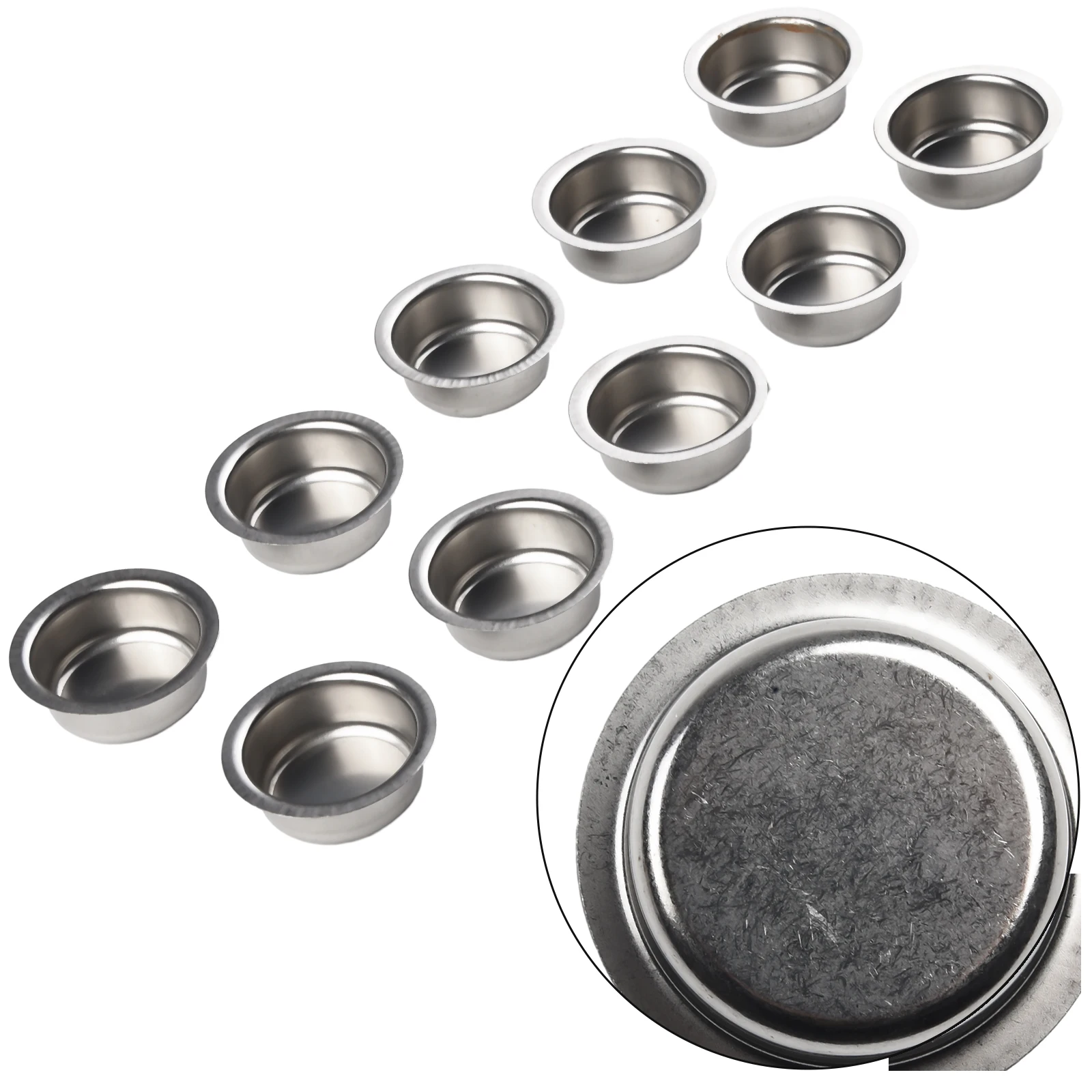 Candle Cups Stainless Steel Hardware Metal Accessories Candle Holder Complete 12pcs