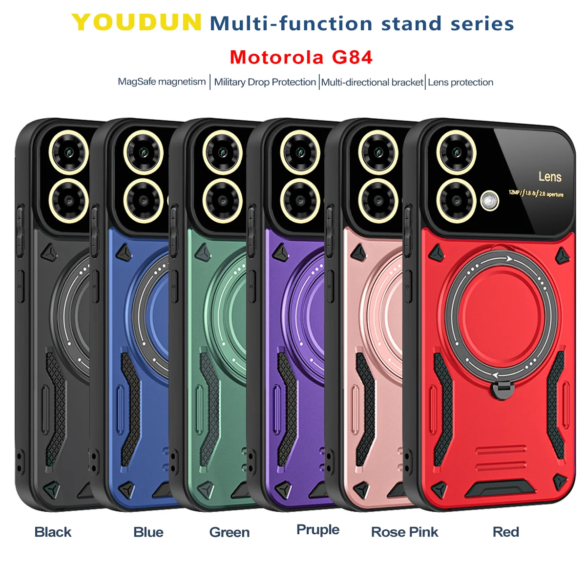 MagSafe Magnetic Stand Military Grade Shockproof Armor Phone Case